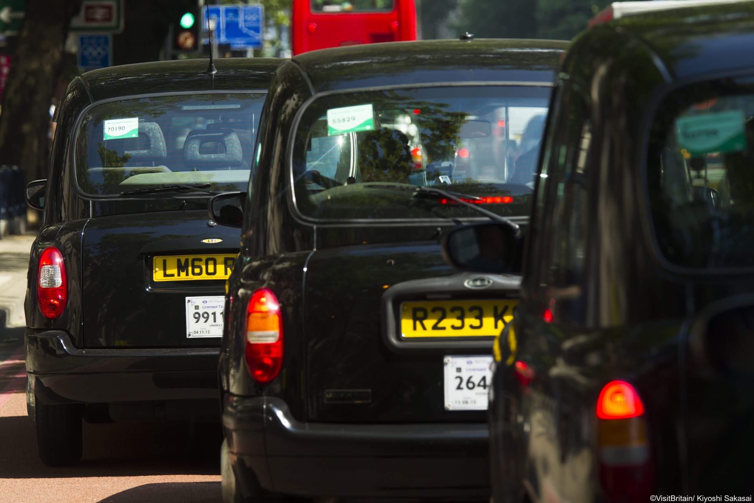 Queue of London Taxis'