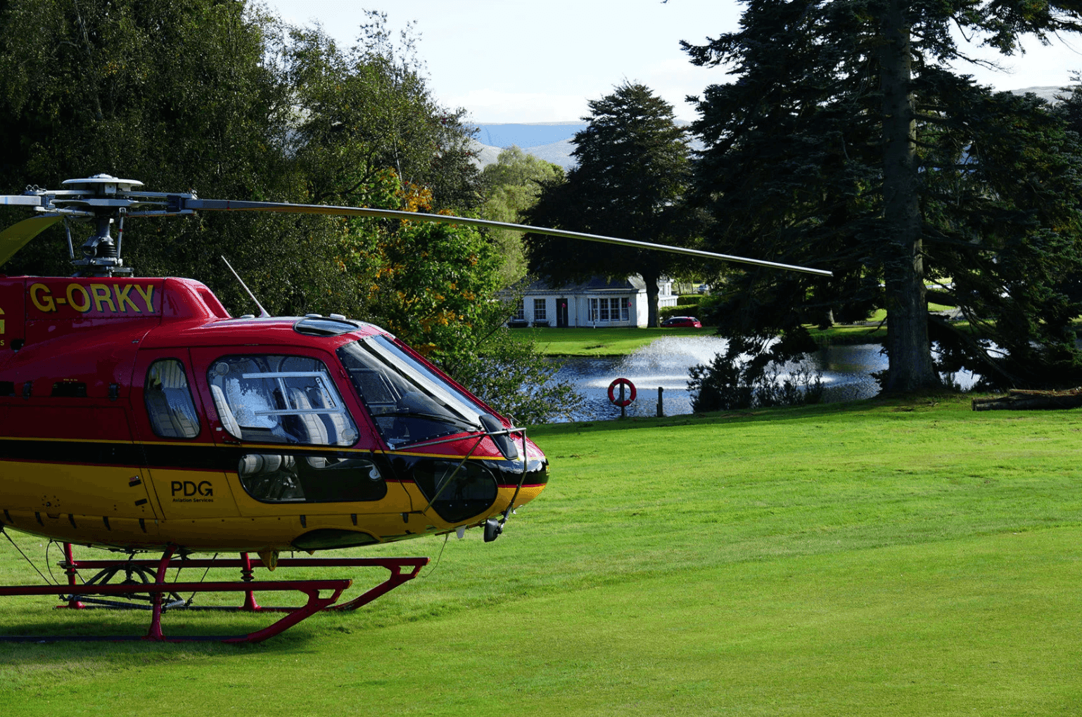 Helicopter on Lawn